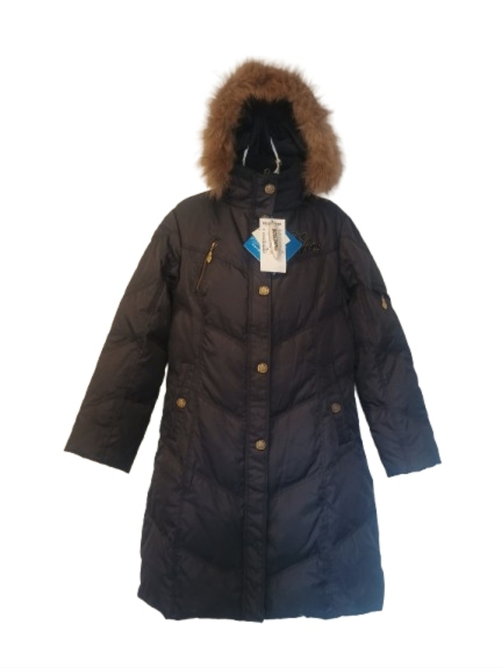 NWT Bosideng Women's Puffer Coat  Duck Down Raccoon Fur Size: 180/100A Fit M
